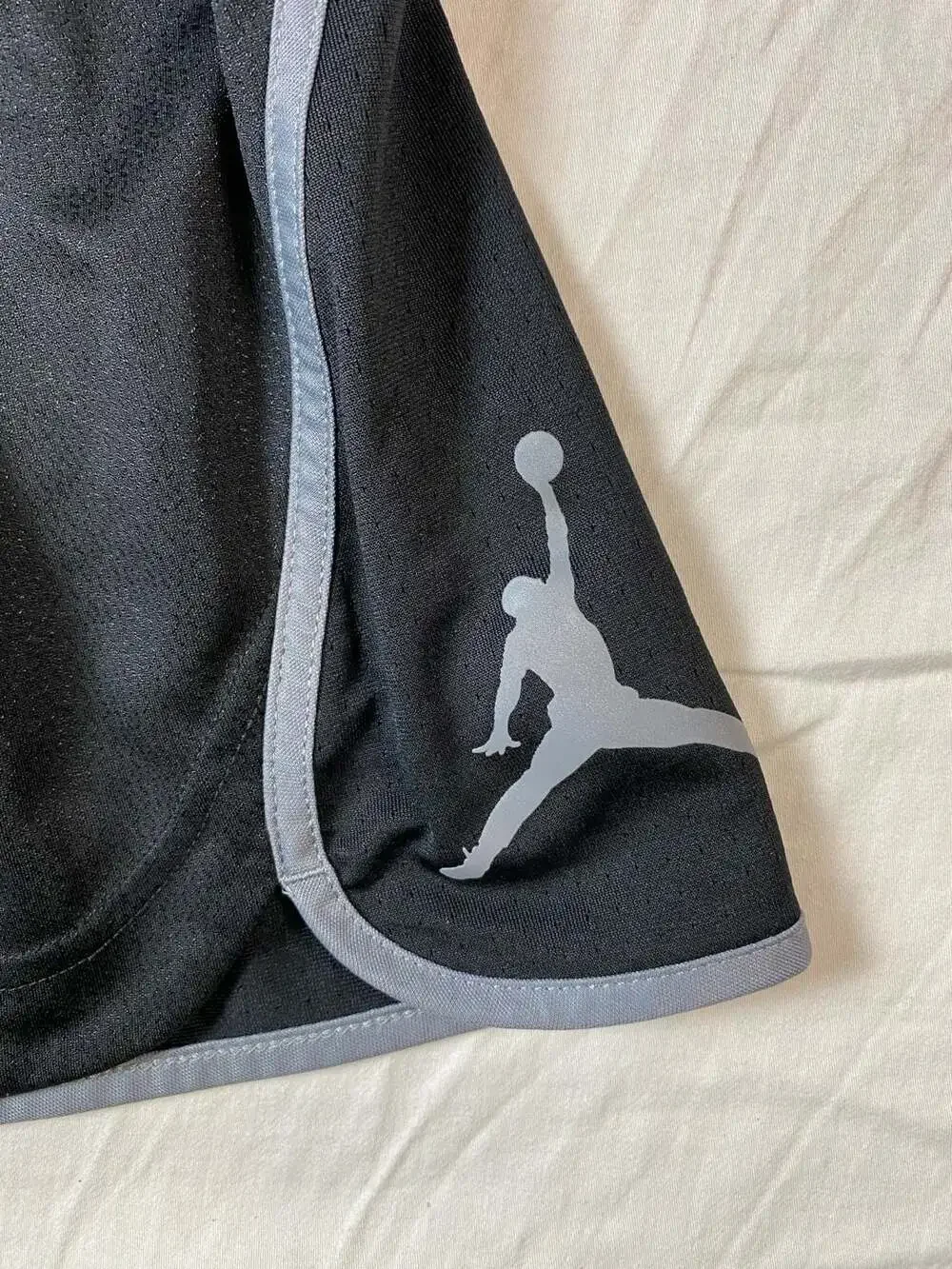 Jordan Dri-FIT Basketball Shorts Black with Grey Piping Men's Size Large (1278)